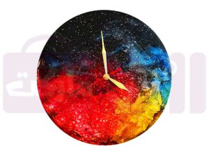 ساعت رزینی طرح کهکشان - رزین مارکت