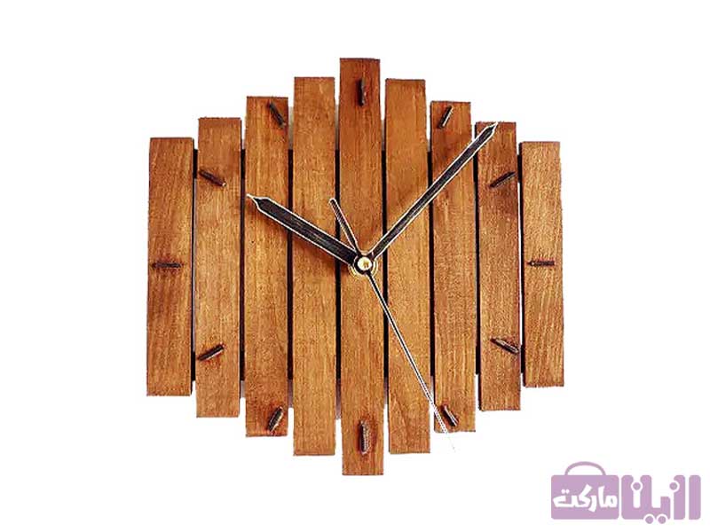ساعت دیواری چوبی کد 7002