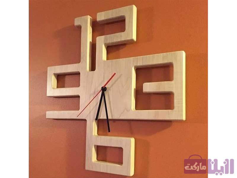 ساعت دیواری چوبی خلاقانه کد ۷۰۲۵