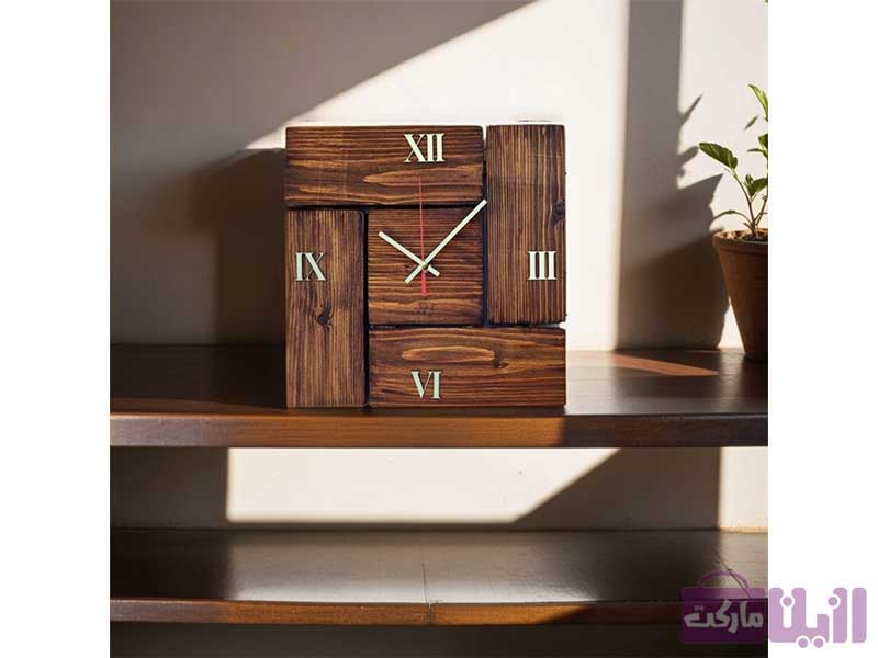 ساعت دیواری چوبی چند تکه مدل تایلو